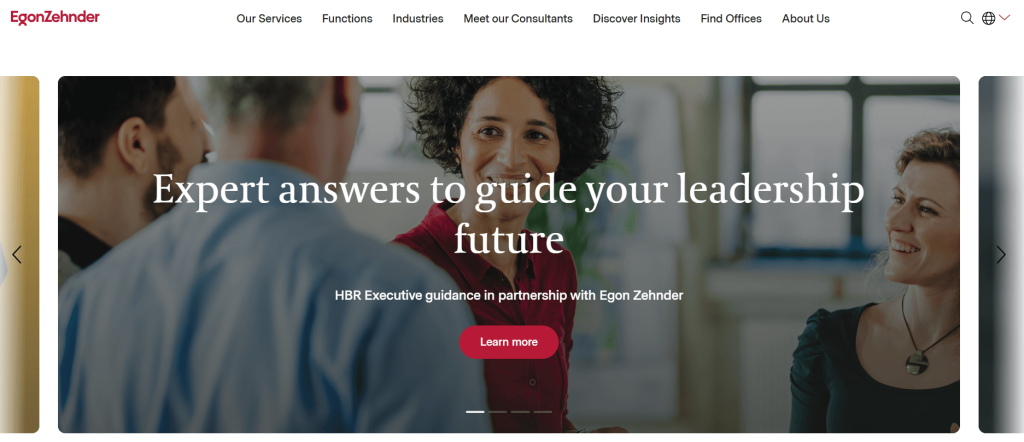 Website of Egon Zehnder in Indonesia (July 2025)