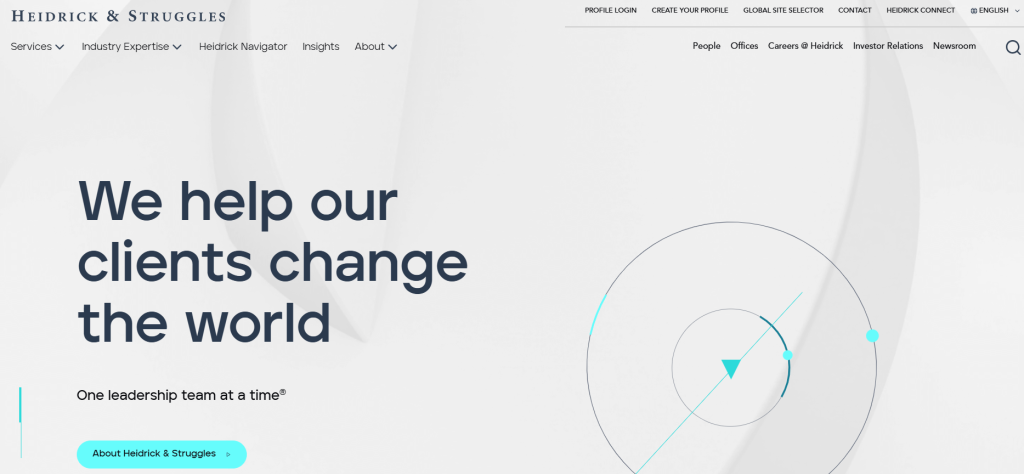 Heidrick & Struggles website homepage (June 2025)