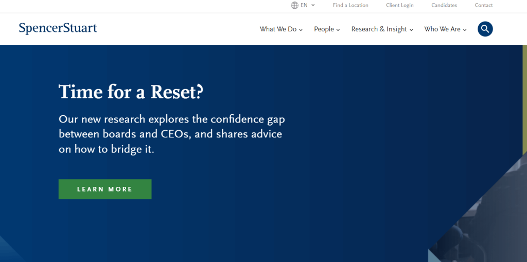 Spencer Stuart website homepage (June 2025)