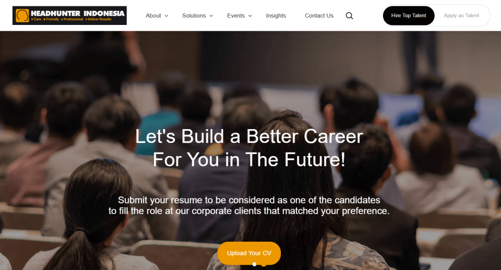 PT Headhunter Indonesia website homepage (June 2025)