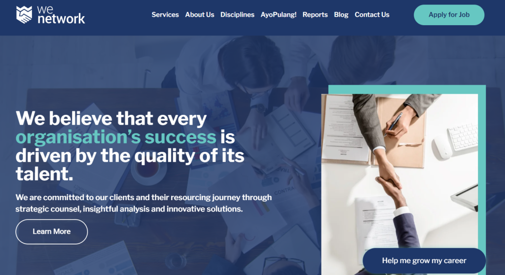 Website of WeNetwork Indonesia (July 2025)